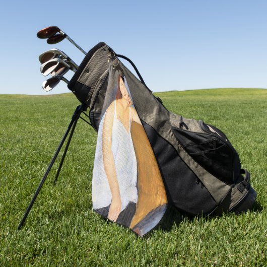 Amedeo Modigliani - Jeanne Hebuterne Golfhanddoek (Groen)