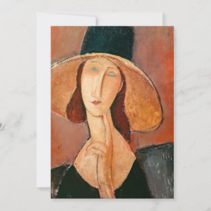 Amedeo Modigliani - Jeanne Hebuterne in groot Pet Bedankkaart