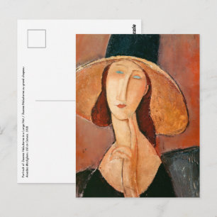 Amedeo Modigliani - Jeanne Hebuterne in groot Pet Briefkaart