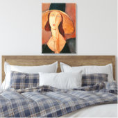 Amedeo Modigliani - Jeanne Hebuterne in groot Pet Canvas Afdruk (Insitu (Slaapkamer))