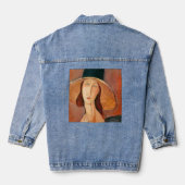 Amedeo Modigliani - Jeanne Hebuterne in groot Pet Denim Jacket (Achterkant)