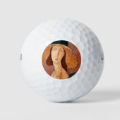 Amedeo Modigliani - Jeanne Hebuterne in groot Pet Golfballen (Voorkant)
