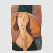 Amedeo Modigliani - Jeanne Hebuterne in groot Pet Golfhanddoek (Voorkant)