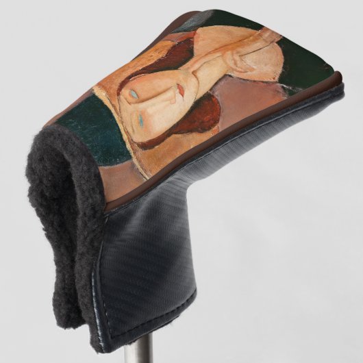 Amedeo Modigliani - Jeanne Hebuterne in groot Pet Golfheadcover (3/4 voorkant)