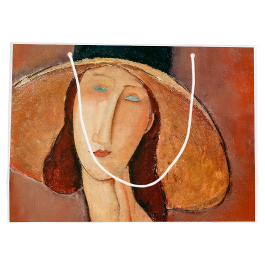Amedeo Modigliani - Jeanne Hebuterne in groot Pet Groot Cadeauzakje (Achterkant)