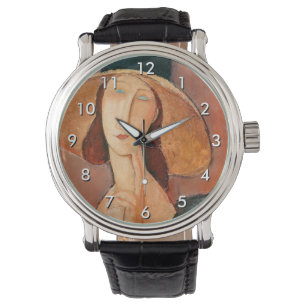 Amedeo Modigliani - Jeanne Hebuterne in groot Pet Horloge