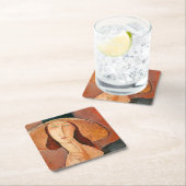 Amedeo Modigliani - Jeanne Hebuterne in groot Pet Kartonnen Onderzetters (Insitu)