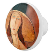 Amedeo Modigliani - Jeanne Hebuterne in groot Pet Keramische Knop (Rechts)