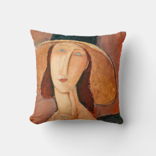 Amedeo Modigliani - Jeanne Hebuterne in groot Pet Kussen