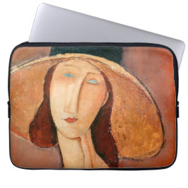 Amedeo Modigliani - Jeanne Hebuterne in groot Pet Laptop Sleeve
