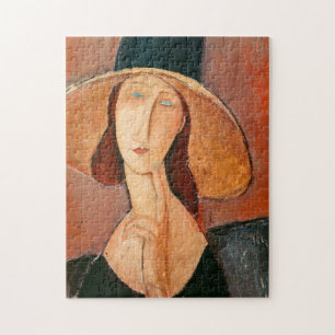 Amedeo Modigliani - Jeanne Hebuterne in groot Pet Legpuzzel