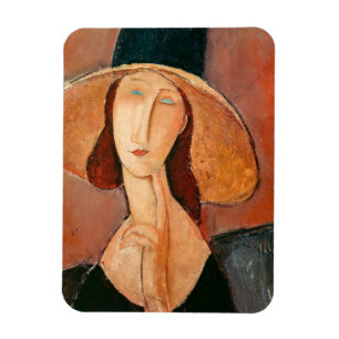 Amedeo Modigliani - Jeanne Hebuterne in groot Pet Magneet