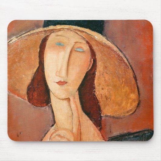 Amedeo Modigliani - Jeanne Hebuterne in groot Pet Muismat (Voorkant)
