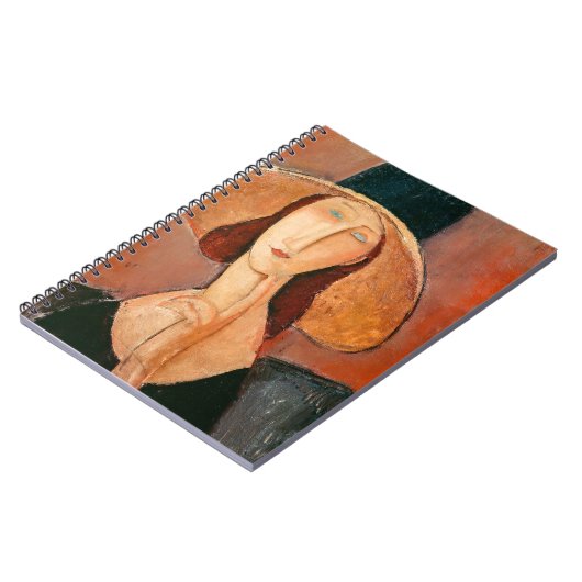 Amedeo Modigliani - Jeanne Hebuterne in groot Pet Notitieboek (Linkerzijde)
