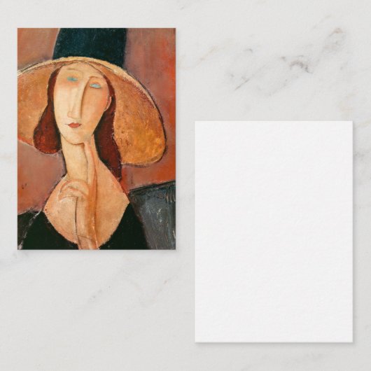 Amedeo Modigliani - Jeanne Hebuterne in groot Pet Notitiekaartje (Voorkant / Achterkant)