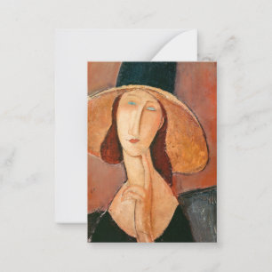 Amedeo Modigliani - Jeanne Hebuterne in groot Pet Notitiekaartje