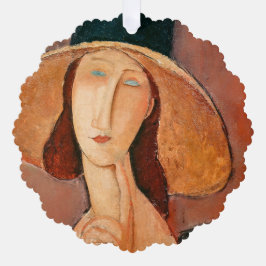Amedeo Modigliani - Jeanne Hebuterne in groot Pet Ornament Kaart