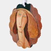 Amedeo Modigliani - Jeanne Hebuterne in groot Pet Ornament Kaart (Links)