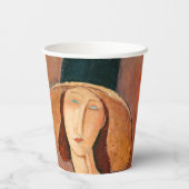 Amedeo Modigliani - Jeanne Hebuterne in groot Pet Papieren Bekers (Achterkant)