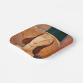 Amedeo Modigliani - Jeanne Hebuterne in groot Pet Papieren Bordje (Gebogen)