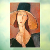 Amedeo Modigliani - Jeanne Hebuterne in groot Pet Raamsticker (Vel 3)