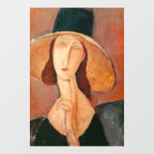 Amedeo Modigliani - Jeanne Hebuterne in groot Pet Raamsticker (Vel)