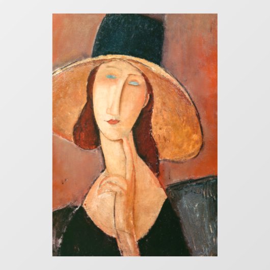 Amedeo Modigliani - Jeanne Hebuterne in groot Pet Raamsticker (Vel)