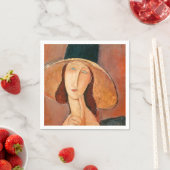 Amedeo Modigliani - Jeanne Hebuterne in groot Pet Servet (Insitu)