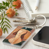 Amedeo Modigliani - Jeanne Hebuterne in groot Pet Sleutelhanger (Voorkant Rechts)