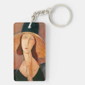Amedeo Modigliani - Jeanne Hebuterne in groot Pet Sleutelhanger (achterkant)