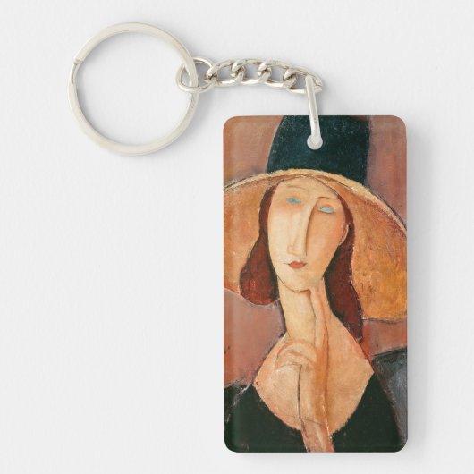 Amedeo Modigliani - Jeanne Hebuterne in groot Pet Sleutelhanger (Voorkant)