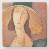 Amedeo Modigliani - Jeanne Hebuterne in groot Pet Stenen Onderzetter (Voorkant)