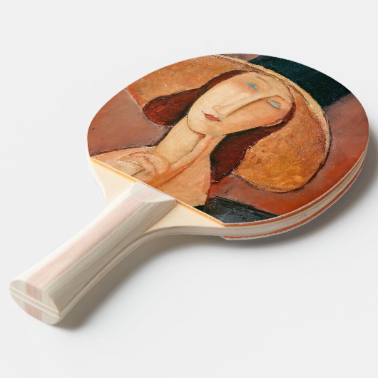 Amedeo Modigliani - Jeanne Hebuterne in groot Pet Tafeltennisbatje (Voorkant Gekanteld)