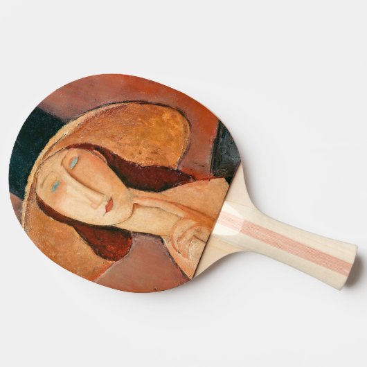Amedeo Modigliani - Jeanne Hebuterne in groot Pet Tafeltennisbatje (Zijkant)