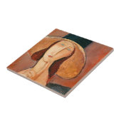 Amedeo Modigliani - Jeanne Hebuterne in groot Pet Tegeltje (Zijkant)