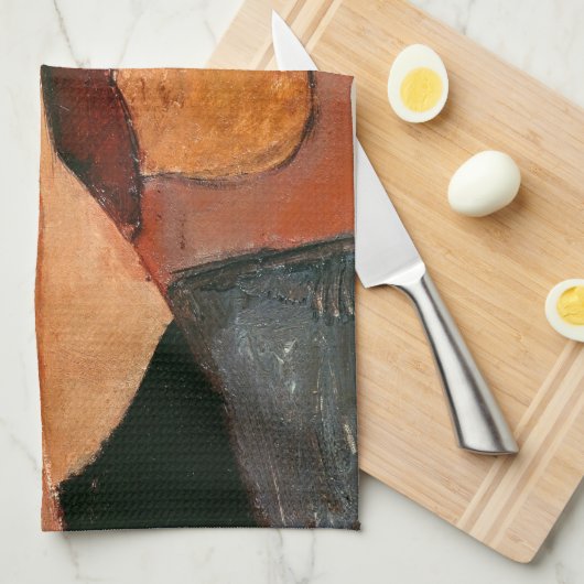 Amedeo Modigliani - Jeanne Hebuterne in groot Pet Theedoek (Quarter Fold)