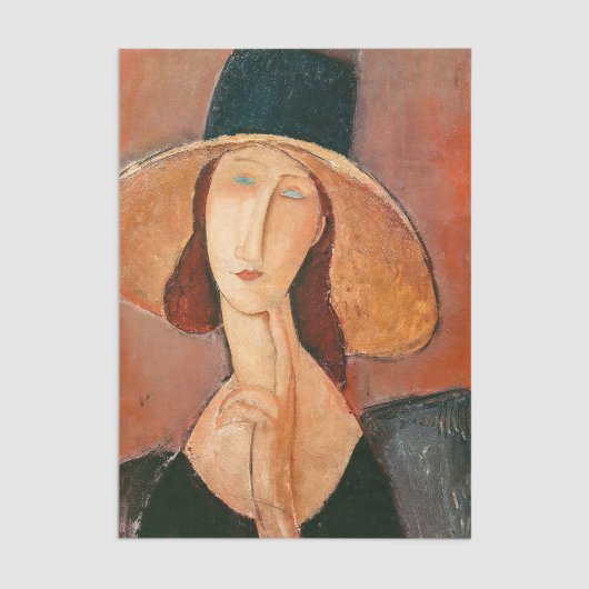 Amedeo Modigliani - Jeanne Hebuterne in groot Pet Tissuepapier