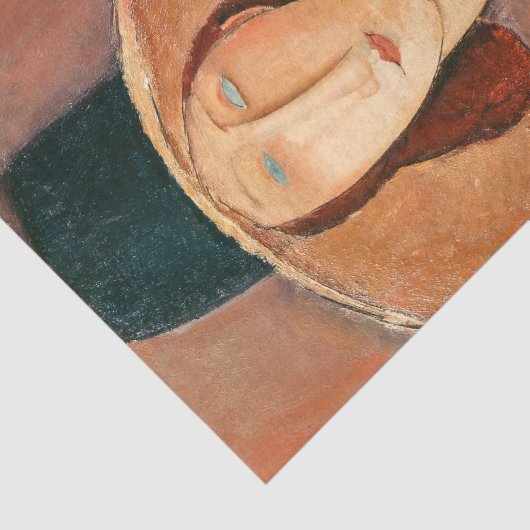 Amedeo Modigliani - Jeanne Hebuterne in groot Pet Tissuepapier (Detail)