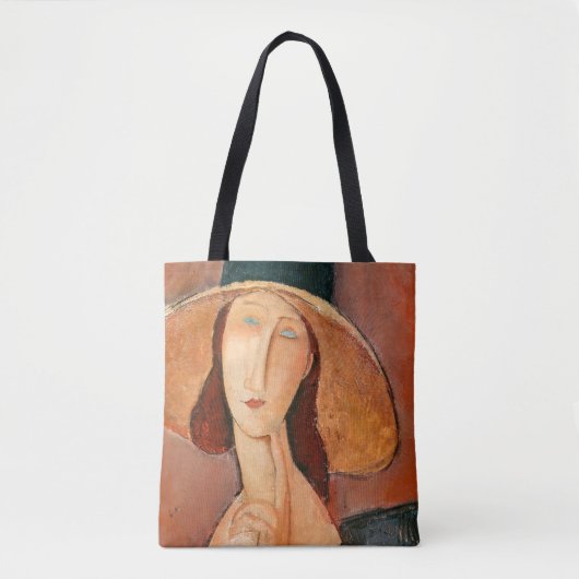 Amedeo Modigliani - Jeanne Hebuterne in groot Pet Tote Bag (Voorkant)