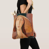 Amedeo Modigliani - Jeanne Hebuterne in groot Pet Tote Bag (Dichtbij)