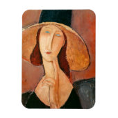 Amedeo Modigliani - Jeanne Hebuterne in grote hoed Magneet (Verticaal)
