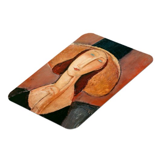 Amedeo Modigliani - Jeanne Hebuterne in grote hoed Magneet (Linkerzijde)