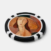 Amedeo Modigliani - Jeanne Hebuterne in grote hoed Poker Chips (Enkel)