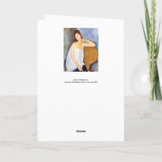 Amedeo Modigliani - Jeanne Hebuterne Kaart (Achterkant)