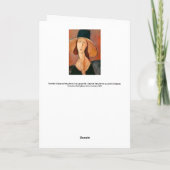 Amedeo Modigliani - Jeanne Hebuterne met grote hoe Kaart (Achterkant)