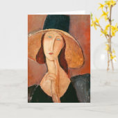 Amedeo Modigliani - Jeanne Hebuterne met grote hoe Kaart (Gele Bloem)