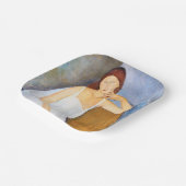 Amedeo Modigliani - Jeanne Hebuterne Papieren Bordje (Gebogen)