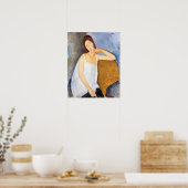 Amedeo Modigliani - Jeanne Hebuterne Poster (Keuken)