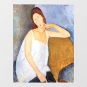 Amedeo Modigliani - Jeanne Hebuterne Raamsticker (Vel)