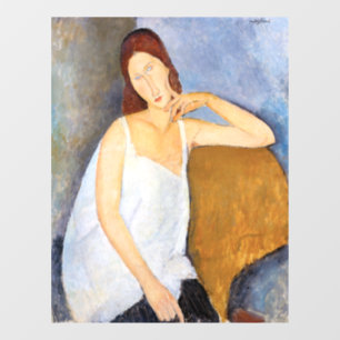 Amedeo Modigliani - Jeanne Hebuterne Raamsticker